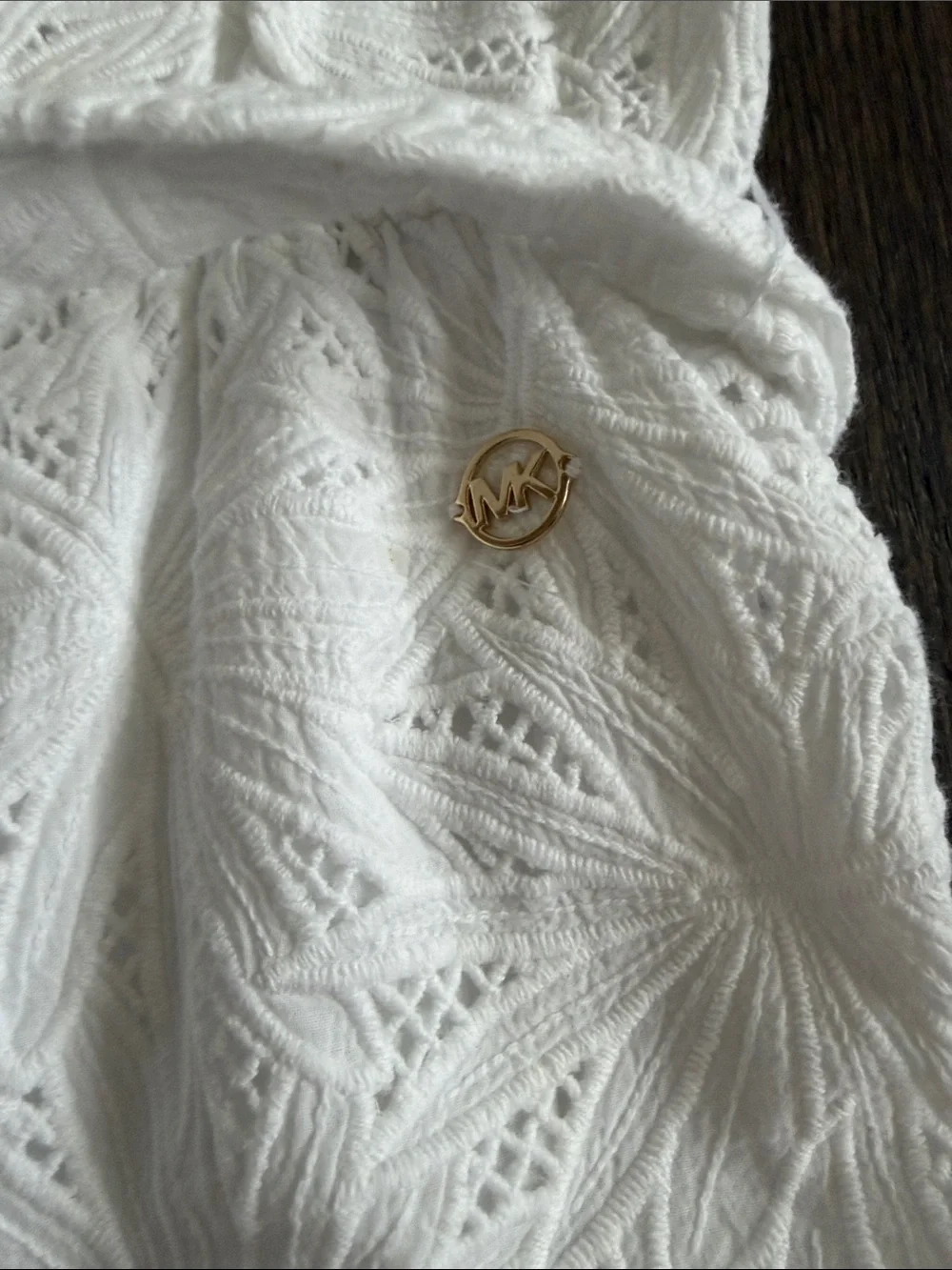 Michael Kors Girls' White Eyelet Dress - size 5